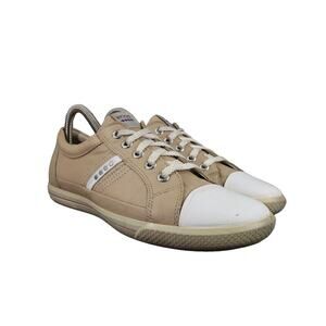 Ecco Shoes Womens 37 Golf Street Sneaker Athletic Oxford Leather Spikeless Brown
